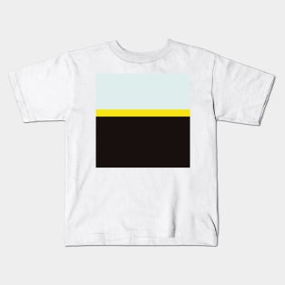 black yellow and blue minimalist abstract design Kids T-Shirt